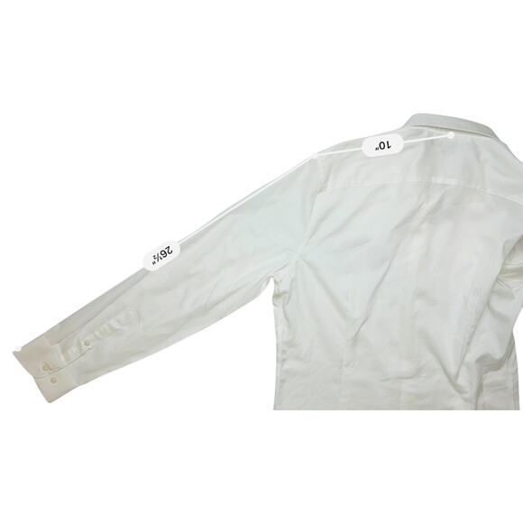 Perry Ellis Slim Fit Stain Resistant White Button Up Shirt XL Corpcore Party NWT - Picture 8 of 12